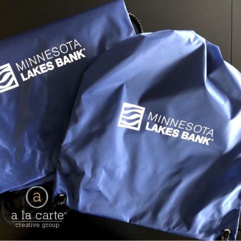 MN Lakes Bank Drawstring Bag